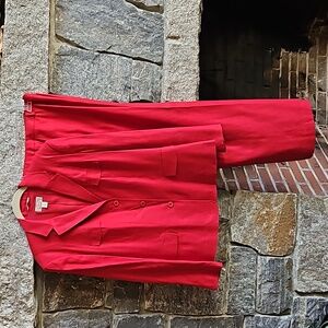 Talbots, size 14, red, 2-piece suit